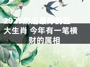 2025财运最好的五大生肖 今年有一笔横财的属相
