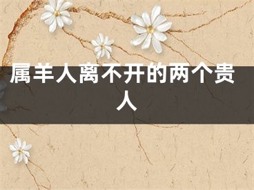 属羊人离不开的两个贵人