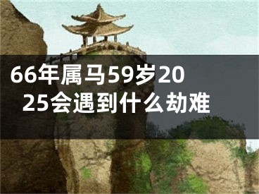 66年属马59岁2025会遇到什么劫难