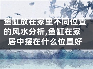 鱼缸放在家里不同位置的风水分析,鱼缸在家居中摆在什么位置好