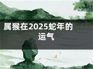 属猴在2025蛇年的运气