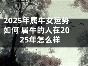 2025年属牛女运势如何 属牛的人在2025年怎么样