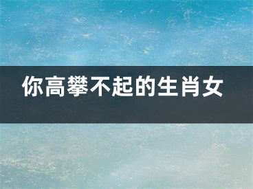 你高攀不起的生肖女