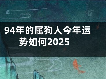 94年的属狗人今年运势如何2025