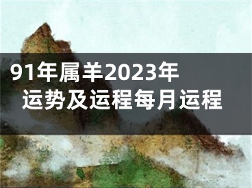 91年属羊2023年运势及运程每月运程