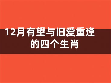 12月有望与旧爱重逢的四个生肖