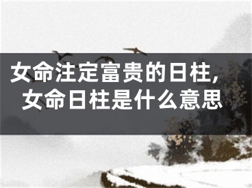 女命注定富贵的日柱,女命日柱是什么意思