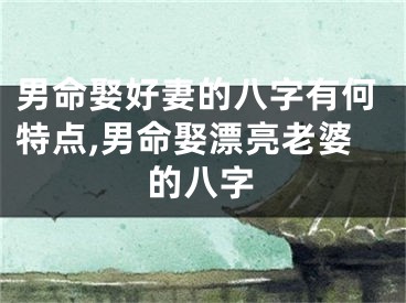 男命娶好妻的八字有何特点,男命娶漂亮老婆的八字