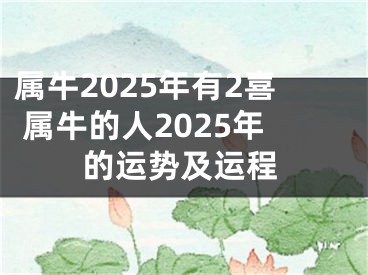 属牛2025年有2喜 属牛的人2025年的运势及运程