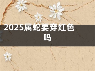 2025属蛇要穿红色吗