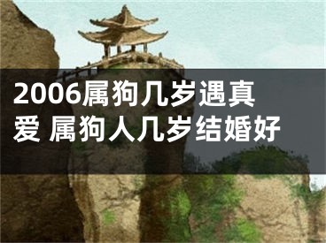 2006属狗几岁遇真爱 属狗人几岁结婚好