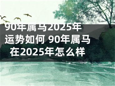 90年属马2025年运势如何 90年属马在2025年怎么样