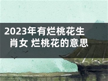 2023年有烂桃花生肖女 烂桃花的意思