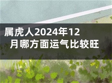 属虎人2024年12月哪方面运气比较旺