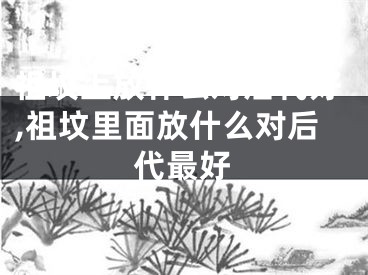 祖坟上放什么对后代好,祖坟里面放什么对后代最好