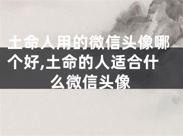 土命人用的微信头像哪个好,土命的人适合什么微信头像
