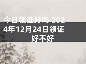 今日领证好吗 2024年12月24日领证好不好