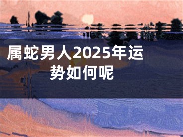 属蛇男人2025年运势如何呢 