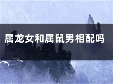 属龙女和属鼠男相配吗