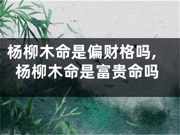 杨柳木命是偏财格吗,杨柳木命是富贵命吗