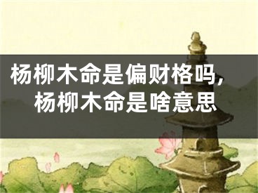 杨柳木命是偏财格吗,杨柳木命是啥意思