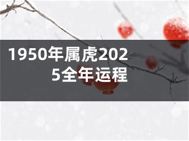 1950年属虎2025全年运程