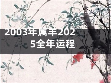 2003年属羊2025全年运程