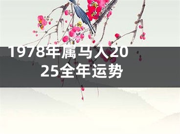 1978年属马人2025全年运势
