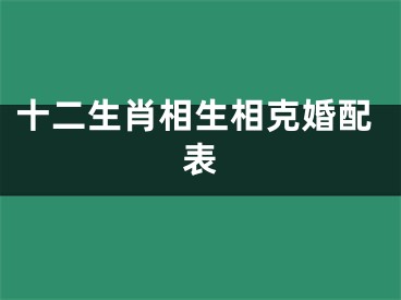 十二生肖相生相克婚配表