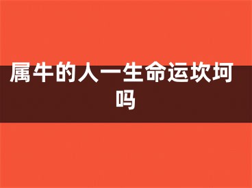 属牛的人一生命运坎坷吗