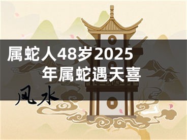 属蛇人48岁2025年属蛇遇天喜