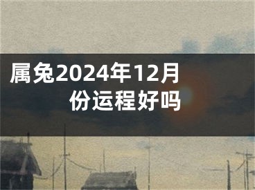 属兔2024年12月份运程好吗