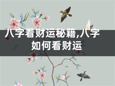 八字看财运秘籍,八字如何看财运