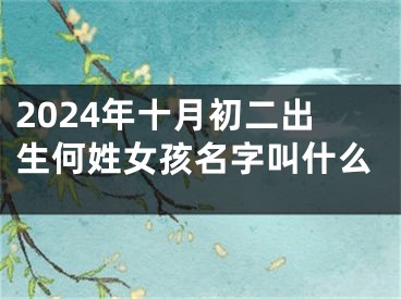 2024年十月初二出生何姓女孩名字叫什么