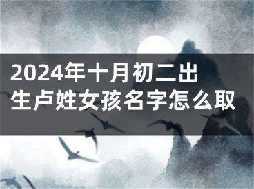 2024年十月初二出生卢姓女孩名字怎么取