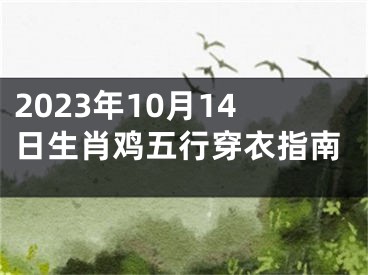 2023年10月14日生肖鸡五行穿衣指南