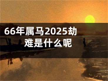 66年属马2025劫难是什么呢 