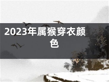 2023年属猴穿衣颜色