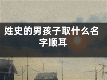 姓史的男孩子取什么名字顺耳