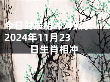 今日时辰相冲对照表 2024年11月23日生肖相冲