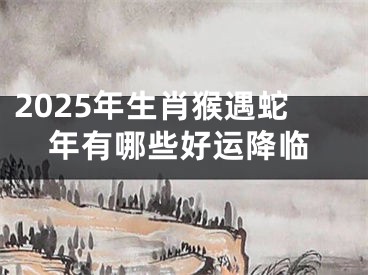 2025年生肖猴遇蛇年有哪些好运降临