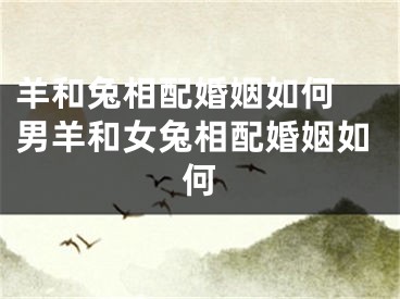 羊和兔相配婚姻如何 男羊和女兔相配婚姻如何