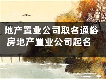 地产置业公司取名通俗 房地产置业公司起名