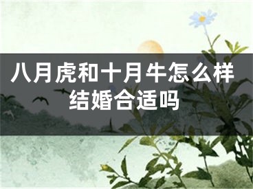 八月虎和十月牛怎么样结婚合适吗