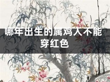 哪年出生的属鸡人不能穿红色