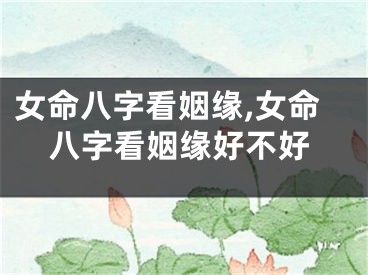 女命八字看姻缘,女命八字看姻缘好不好