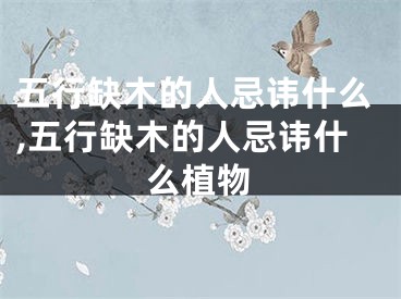 五行缺木的人忌讳什么,五行缺木的人忌讳什么植物