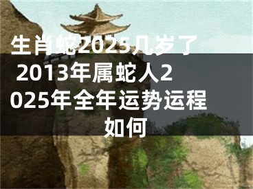 生肖蛇2025几岁了 2013年属蛇人2025年全年运势运程如何