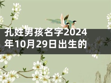 孔姓男孩名字2024年10月29日出生的