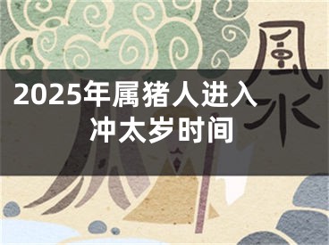 2025年属猪人进入冲太岁时间